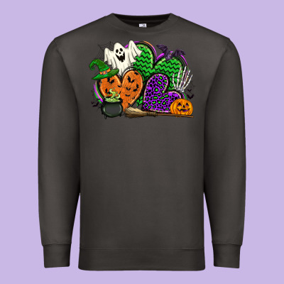 Halloween Heart Premium Sweatshirt Designed By Cowgirlartshop