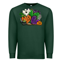 Sports Green halloween heart Premium Sweatshirt - CowGirlArtShop