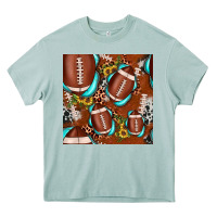 Arona football leopard gemstone sunflower seamless pattern Heavy Core Tee - JahusDesignShop