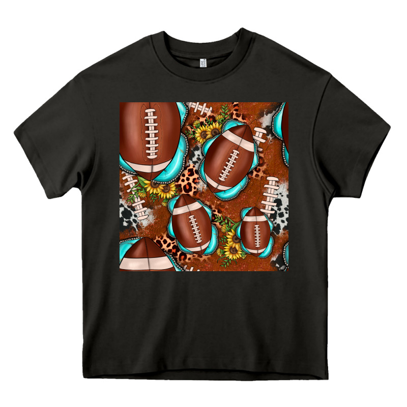 Football Leopard Gemstone Sunflower Seamless Pattern Heavy Core Tee by JahusDesignShop | Teevron