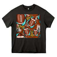 Asphalt football leopard gemstone sunflower seamless pattern Heavy Core Tee - JahusDesignShop
