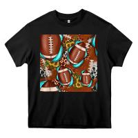 Black football leopard gemstone sunflower seamless pattern Heavy Core Tee - JahusDesignShop