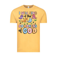 Vintage Mustard i will sing of the goodness of god Vintage Tee - MaliasSmallBusiness