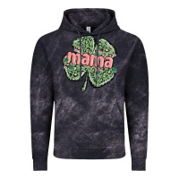 Cloud Black leopard shamrock mama Vintage Hoodie - MaliasSmallBusiness