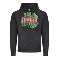 Vintage Black leopard shamrock mama Vintage Hoodie - MaliasSmallBusiness