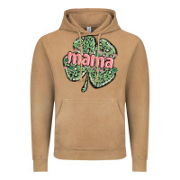Vintage Camel leopard shamrock mama Vintage Hoodie - MaliasSmallBusiness