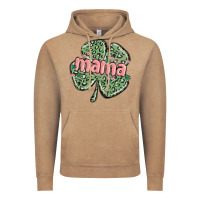 Vintage Coffee leopard shamrock mama Vintage Hoodie - MaliasSmallBusiness
