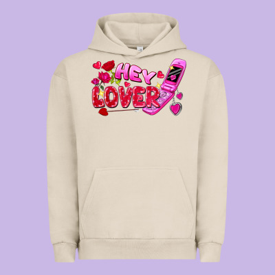 Hey Lover Flip Phone Urban Hoodie Designed By Fadigitalartstudio