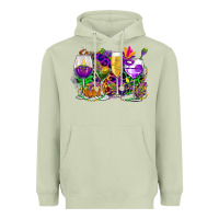 Matcha mardi gras wine glasses cowgirl Heavyweight Hoodie - CowGirlArtShop