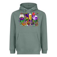 Sage mardi gras wine glasses cowgirl Heavyweight Hoodie - CowGirlArtShop