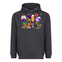 Smoke mardi gras wine glasses cowgirl Heavyweight Hoodie - CowGirlArtShop
