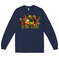 Navy Baby Jesus Joy To The World Long Sleeve Tee - MaliasSmallBusiness