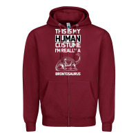 This Is My Human Costume Im Really A Brachiosaurus Zipper Hoodie | Teevron