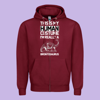 This Is My Human Costume Im Really A Brachiosaurus Zipper Hoodie Designed By Bettercallsaul