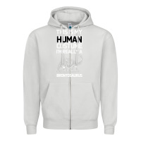 Dove Grey This Is My Human Costume Im Really A Brachiosaurus Zipper Hoodie - Bettercallsaul