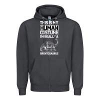 Smoke This Is My Human Costume Im Really A Brachiosaurus Zipper Hoodie - Bettercallsaul