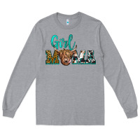 Heather Grey girl mama Long Sleeve Tee - JahusDesignShop