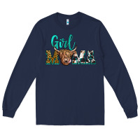 Navy girl mama Long Sleeve Tee - JahusDesignShop