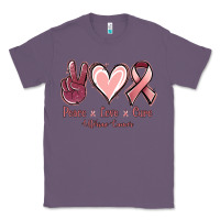 Lavender Peace love cure Uterine Cancer Classic Tee - NancyCooperArtShop
