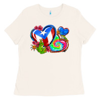 Bone western leopard puerto rico   hearts Ladies Tee - AdoDesignShop