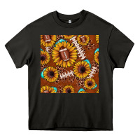 Asphalt football leopard sunflower seamless pattern Heavy Core Tee - JahusDesignShop