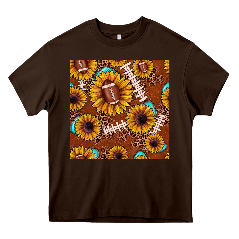 Football Leopard Sunflower Seamless Pattern Heavy Core Tee by JahusDesignShop | Teevron