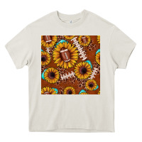 Cream football leopard sunflower seamless pattern Heavy Core Tee - JahusDesignShop