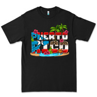 Black puerto rico and flowers with frog Premium Tee - AdoDesignShop