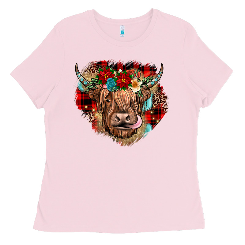 Christmas Cow Gemstone Ladies Tee by JahusDesignShop | Teevron