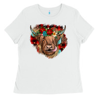 White christmas cow gemstone Ladies Tee - JahusDesignShop