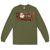 Army Green Howdy Christmas Santa Long Sleeve Tee - NancyCooperArtShop