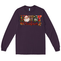 Plum Howdy Christmas Santa Long Sleeve Tee - NancyCooperArtShop
