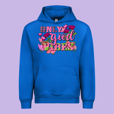 Valentine's Day Only Good Vibes Urban Hoodie Designed By Fadigitalartstudio
