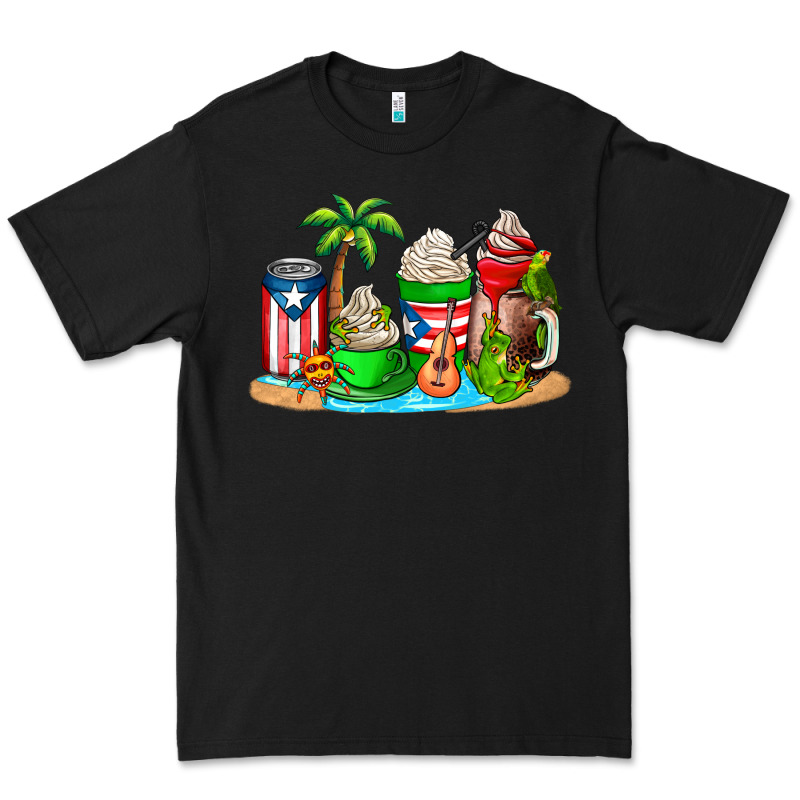 Puerto Rico Coffee Cups Premium Tee by AdoDesignShop | Teevron