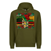 Army Green juneteenth freedom since 1865 Premium Hoodie - CowGirlArtShop