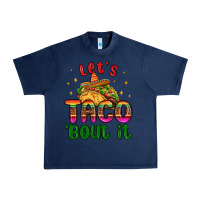 Navy let s taco bout it Urban Heavy Tee - MaliasSmallBusiness