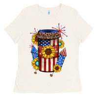 Bone 4th of july coffee cup Ladies Tee - JahusDesignShop
