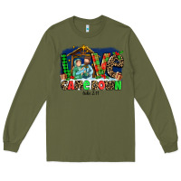 Army Green Love Came  Down Luke 2 11 Long Sleeve Tee - MaliasSmallBusiness
