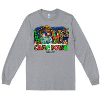 Heather Grey Love Came  Down Luke 2 11 Long Sleeve Tee - MaliasSmallBusiness