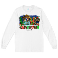 White Love Came  Down Luke 2 11 Long Sleeve Tee - MaliasSmallBusiness