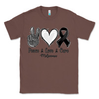 Chestnut Peace love cure Melanoma Cancer Classic Tee - NancyCooperArtShop