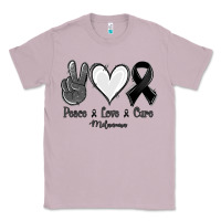 Peace Love Cure Melanoma Cancer Classic Tee | Teevron