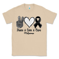 Mushroom Peace love cure Melanoma Cancer Classic Tee - NancyCooperArtShop