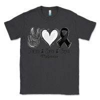 Smoke Peace love cure Melanoma Cancer Classic Tee - NancyCooperArtShop