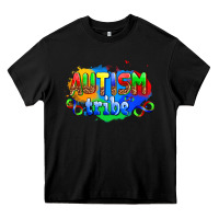 Black autısm tribe Heavy Core Tee - AdoDesignShop