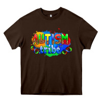 Chocolate Brown autısm tribe Heavy Core Tee - AdoDesignShop