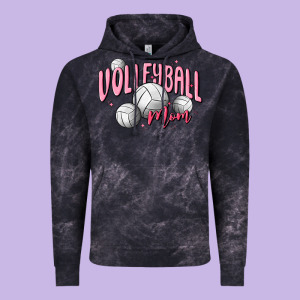 Volleyball Mom Vintage Hoodie Designed By Maliassmallbusiness