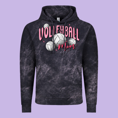 Volleyball Mom Vintage Hoodie Designed By Maliassmallbusiness