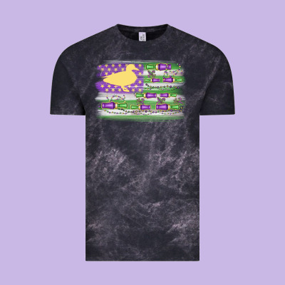 Mardi Gras Duck Call Flag Vintage Tee Designed By Maliassmallbusiness