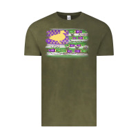 Vintage Olive mardi gras duck call flag Vintage Tee - MaliasSmallBusiness